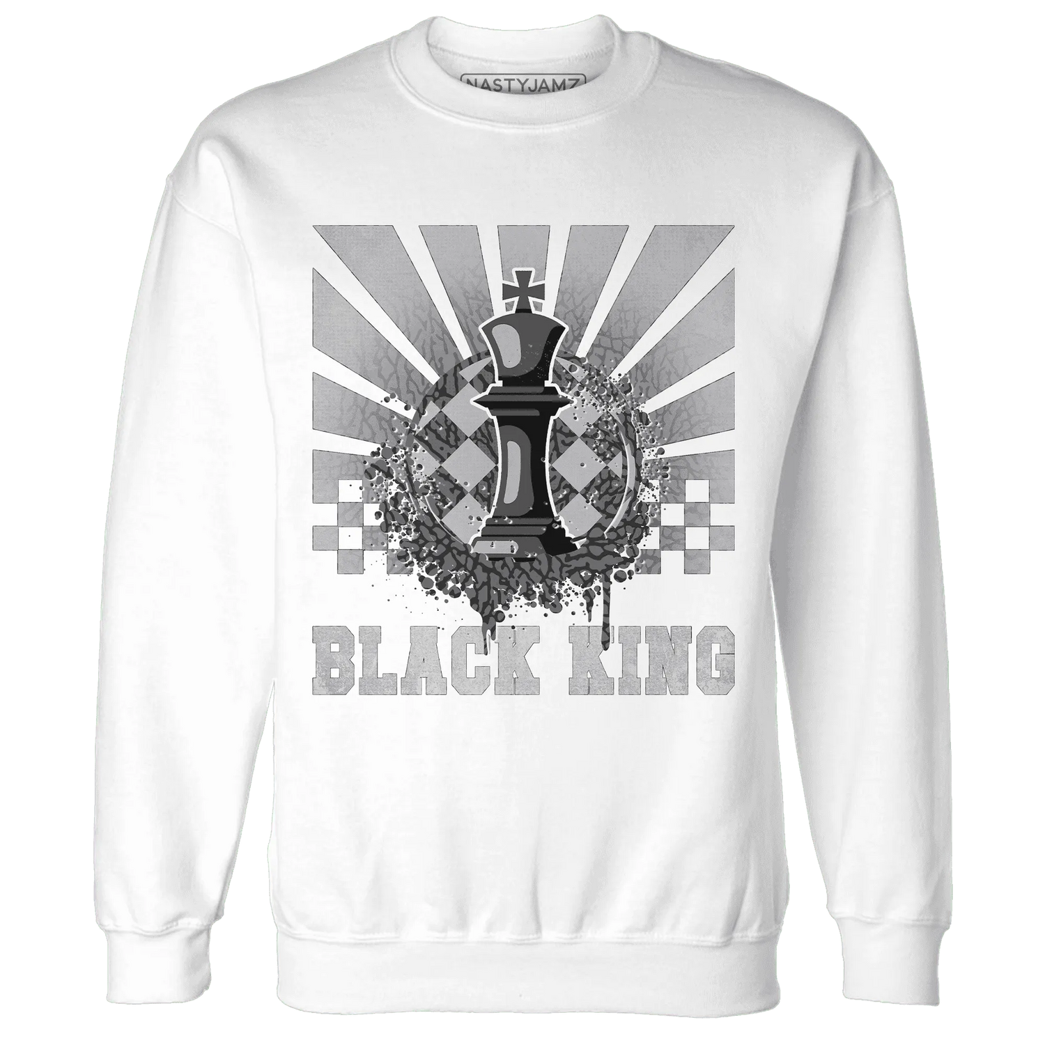 Cement-Grey-3s-Sweatshirt-Match-Black-King-Collection