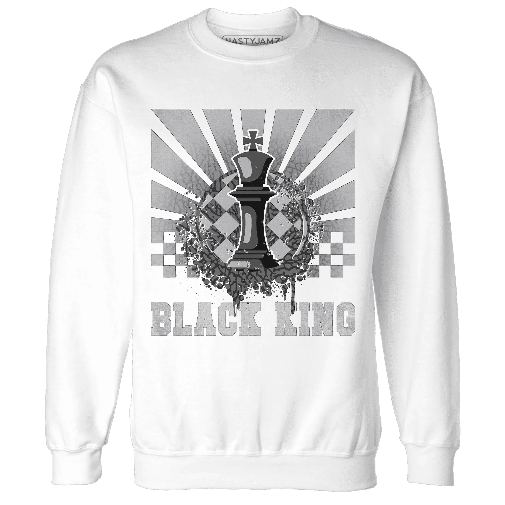 Cement-Grey-3s-Sweatshirt-Match-Black-King-Collection