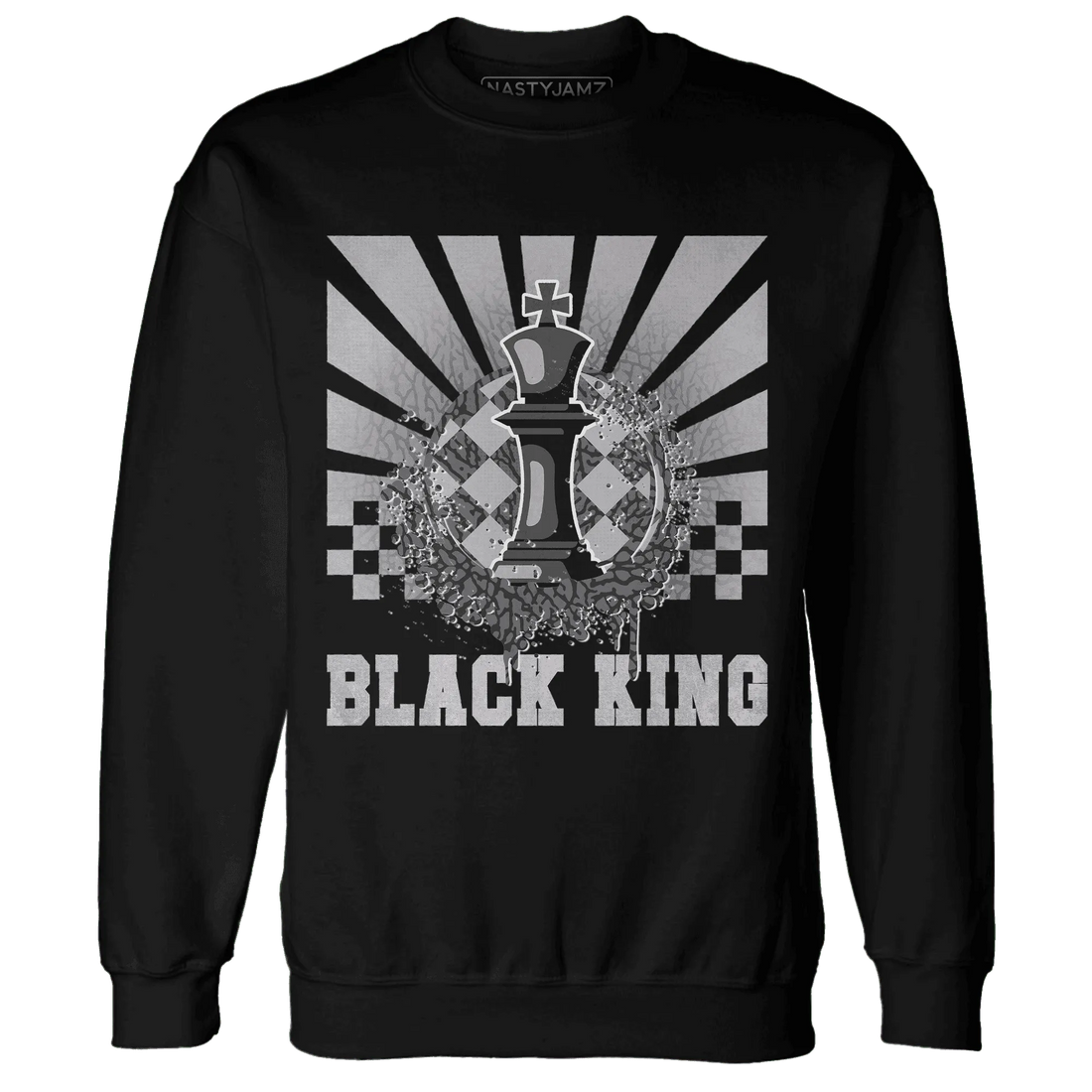 Cement-Grey-3s-Sweatshirt-Match-Black-King-Collection