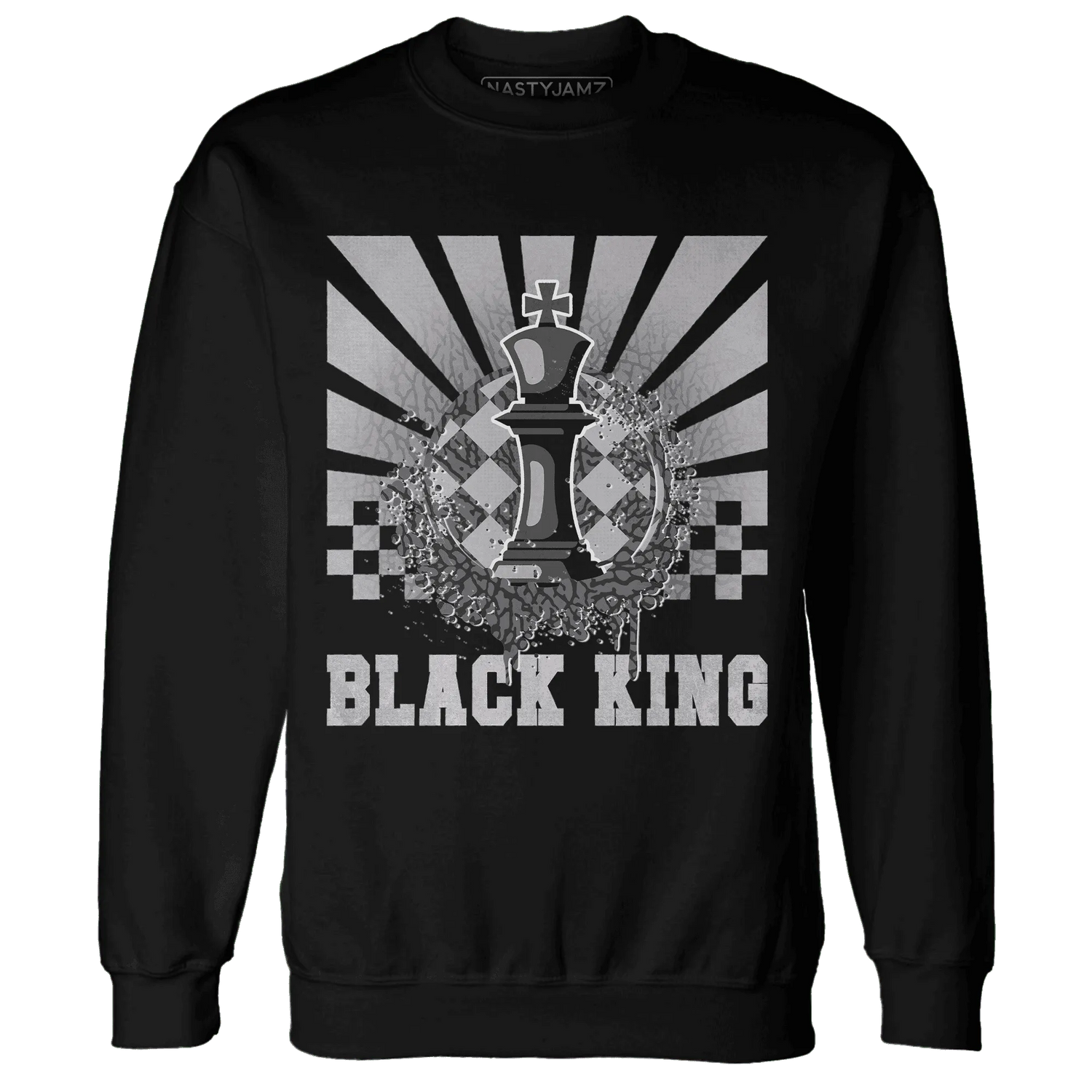 Cement-Grey-3s-Sweatshirt-Match-Black-King-Collection