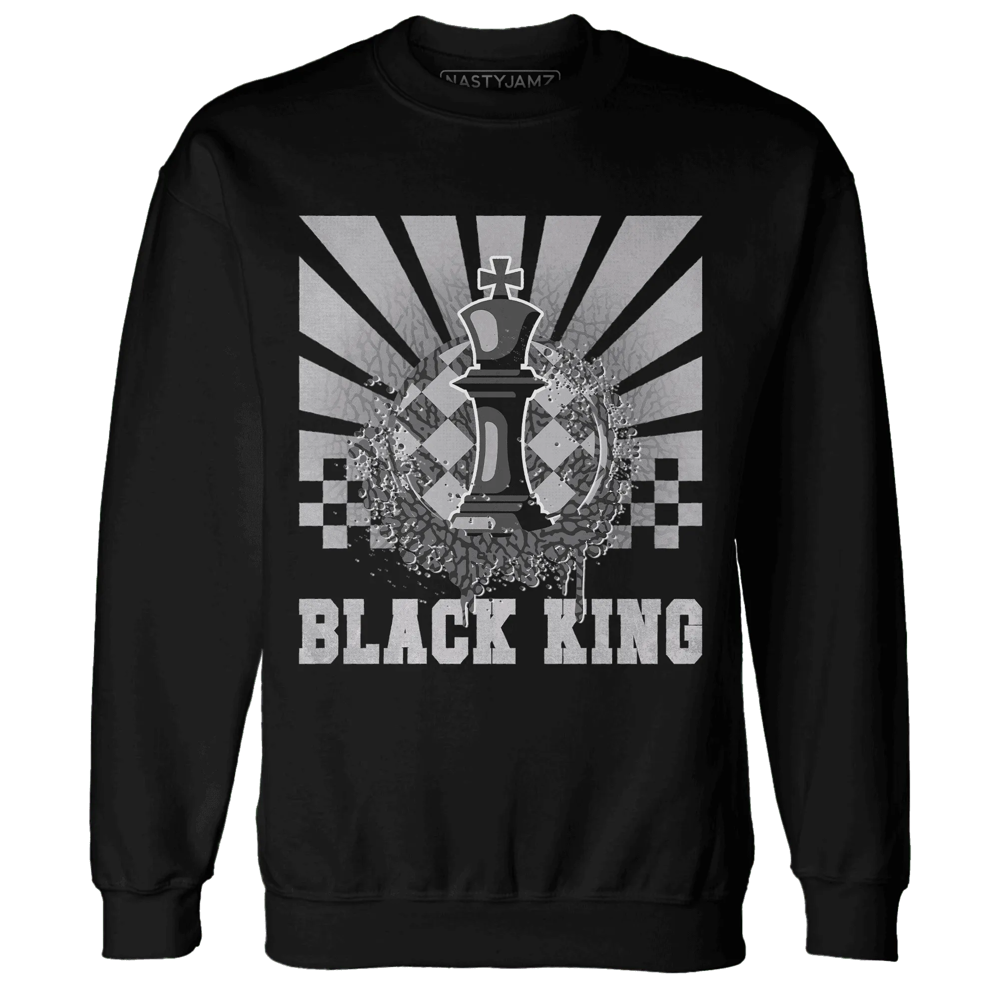 Cement-Grey-3s-Sweatshirt-Match-Black-King-Collection