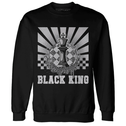 Cement-Grey-3s-Sweatshirt-Match-Black-King-Collection