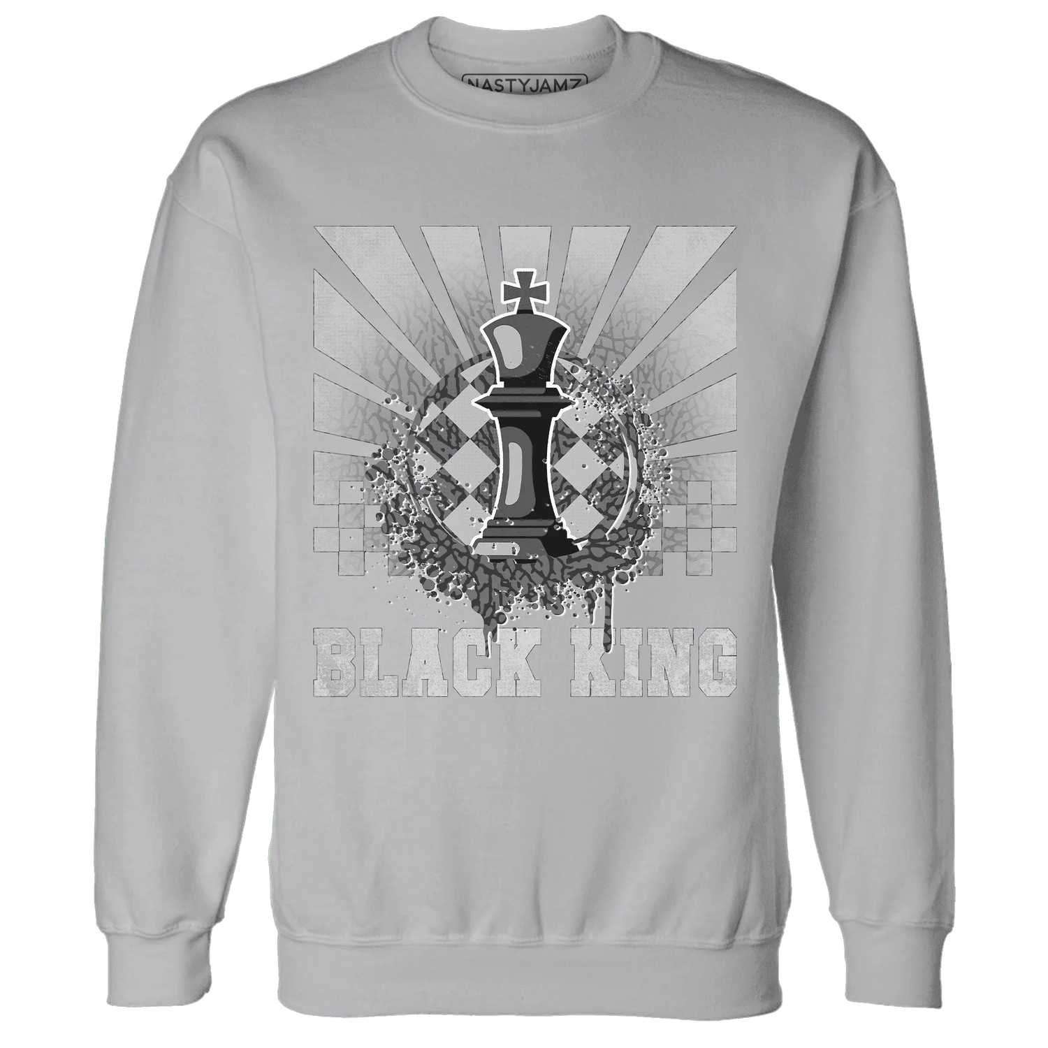 Cement-Grey-3s-Sweatshirt-Match-Black-King-Collection