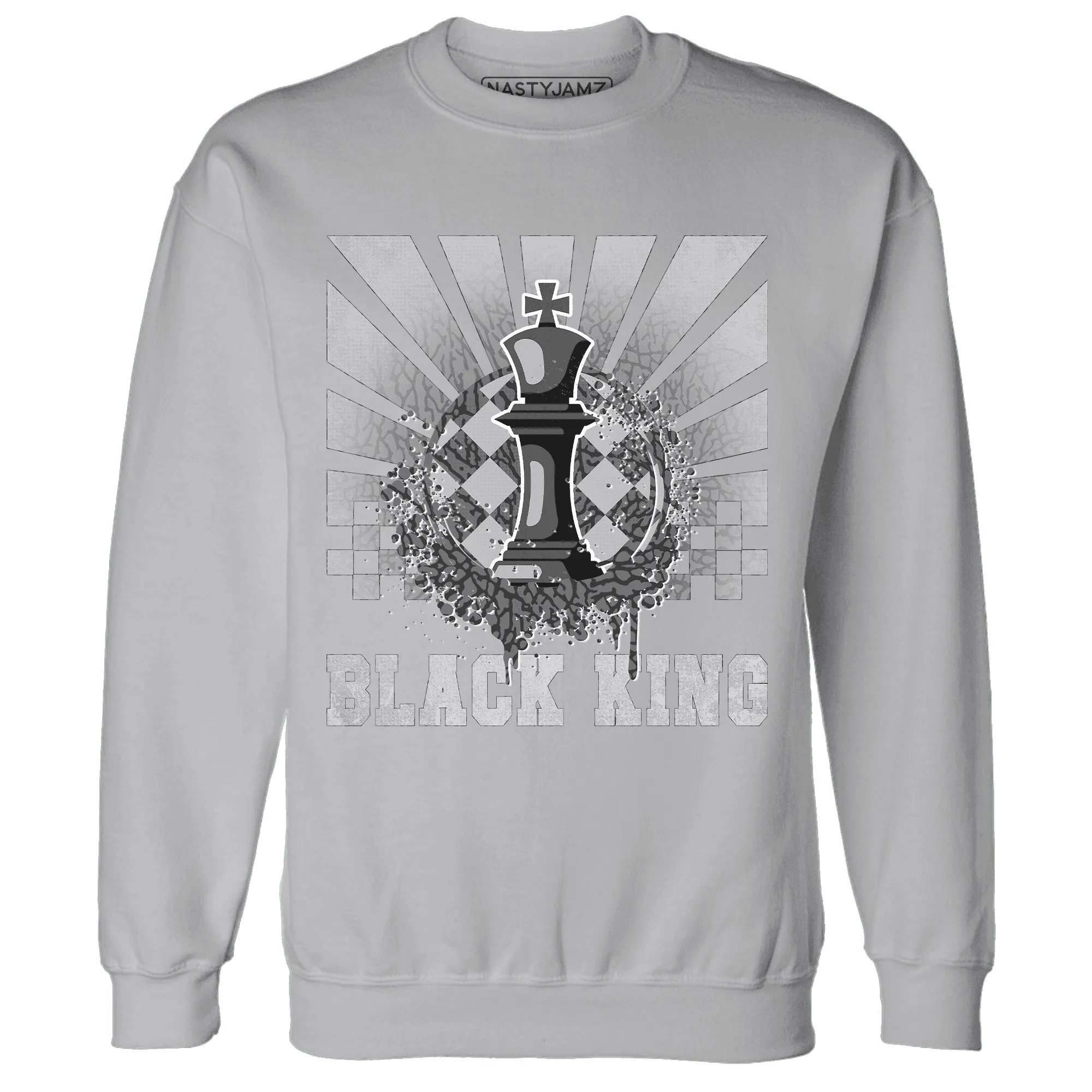 Cement-Grey-3s-Sweatshirt-Match-Black-King-Collection