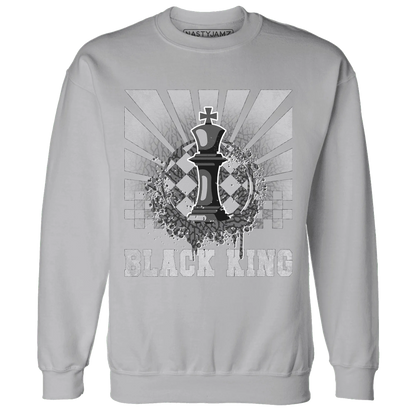 Cement-Grey-3s-Sweatshirt-Match-Black-King-Collection