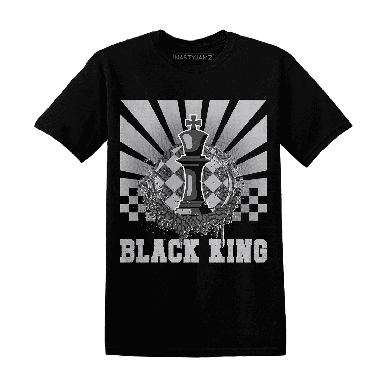 Cement-Grey-3s-T-Shirt-Match-Black-King-Collection