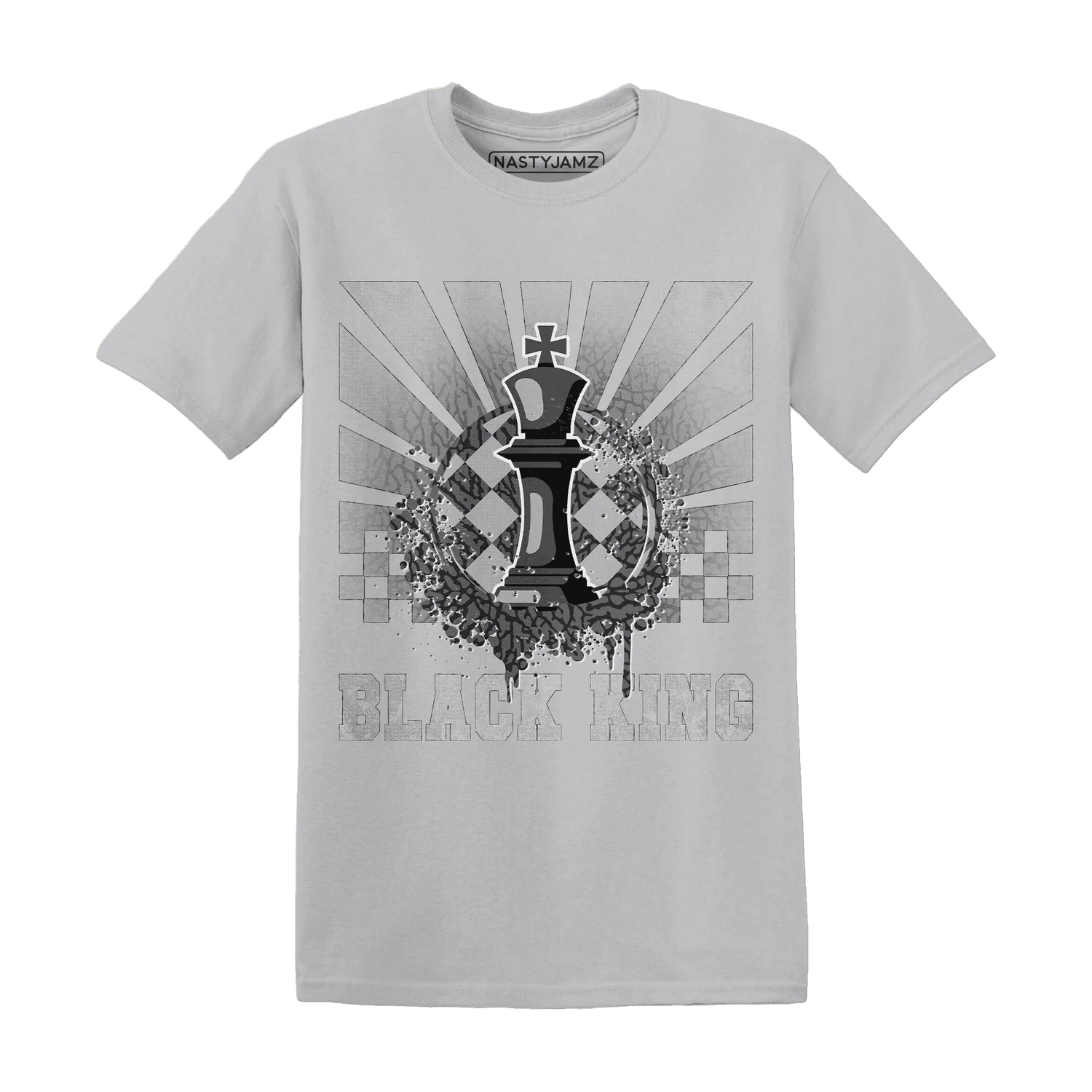 Cement-Grey-3s-T-Shirt-Match-Black-King-Collection