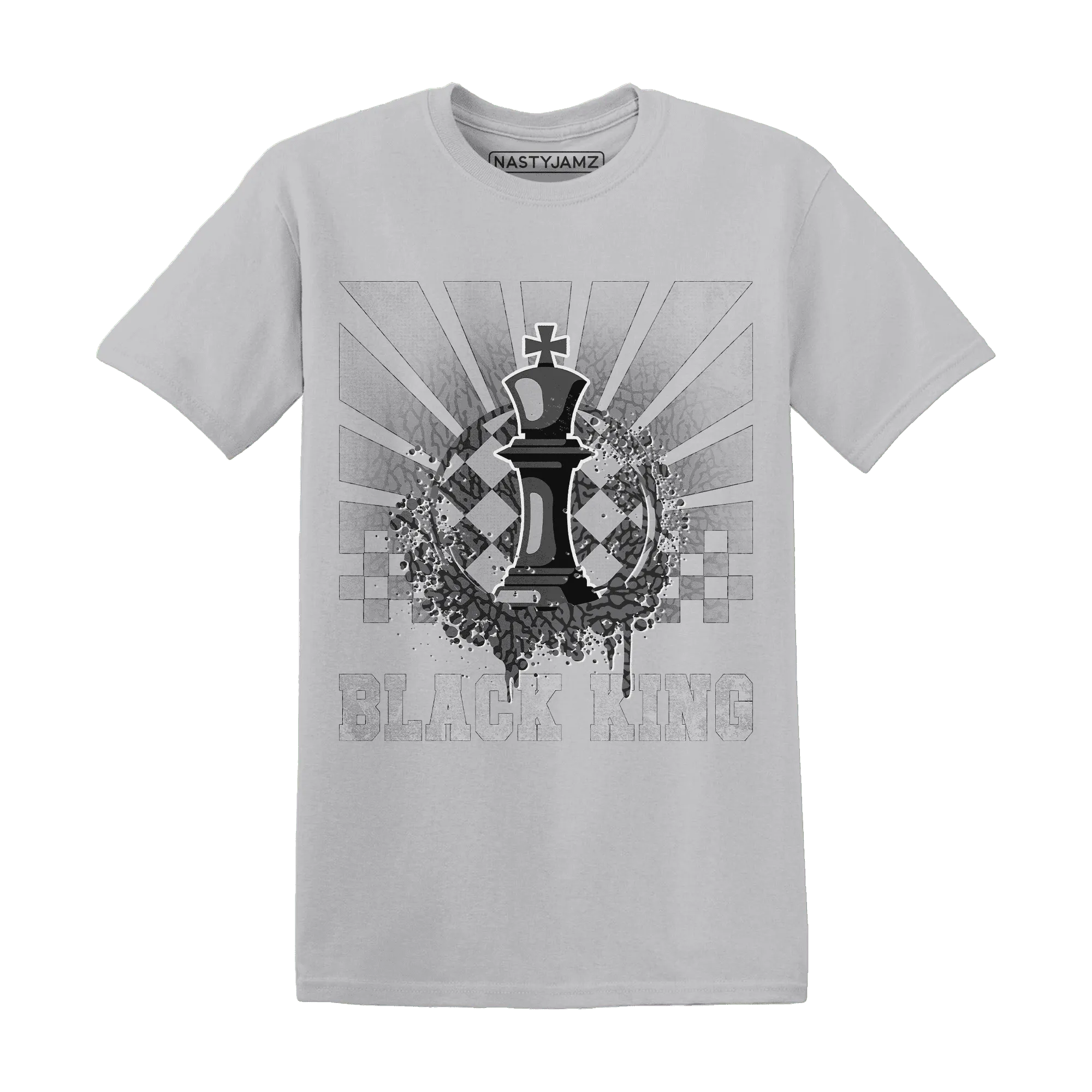 Cement-Grey-3s-T-Shirt-Match-Black-King-Collection