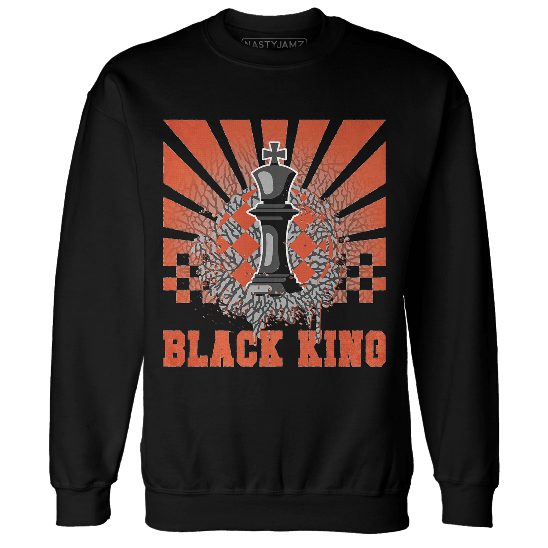 Georgia Peach 3s Sweatshirt Match Black King Collection - NastyJamz