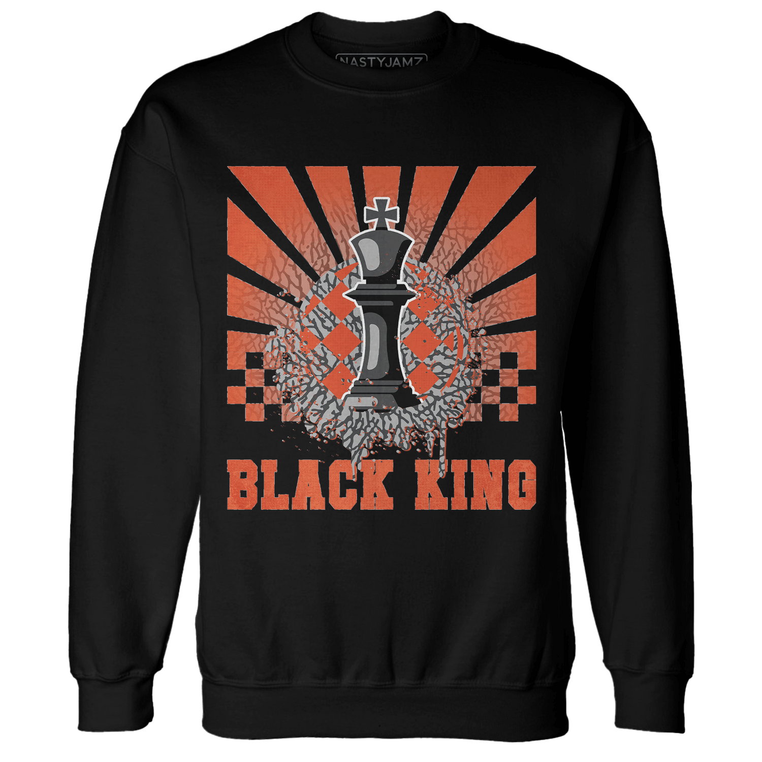 Georgia Peach 3s Sweatshirt Match Black King Collection - NastyJamz