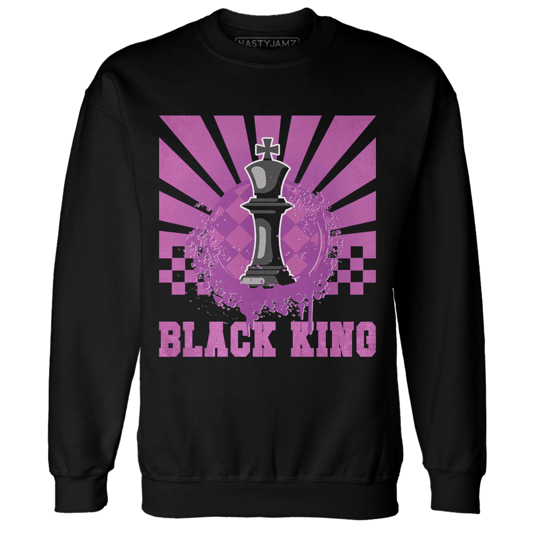 GS Hyper Violet 4s Sweatshirt Match Black King Collection - NastyJamz