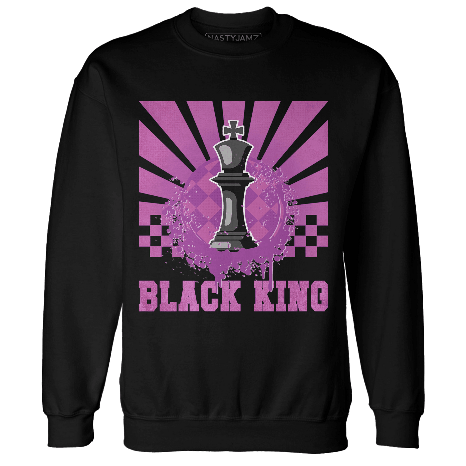 GS Hyper Violet 4s Sweatshirt Match Black King Collection - NastyJamz
