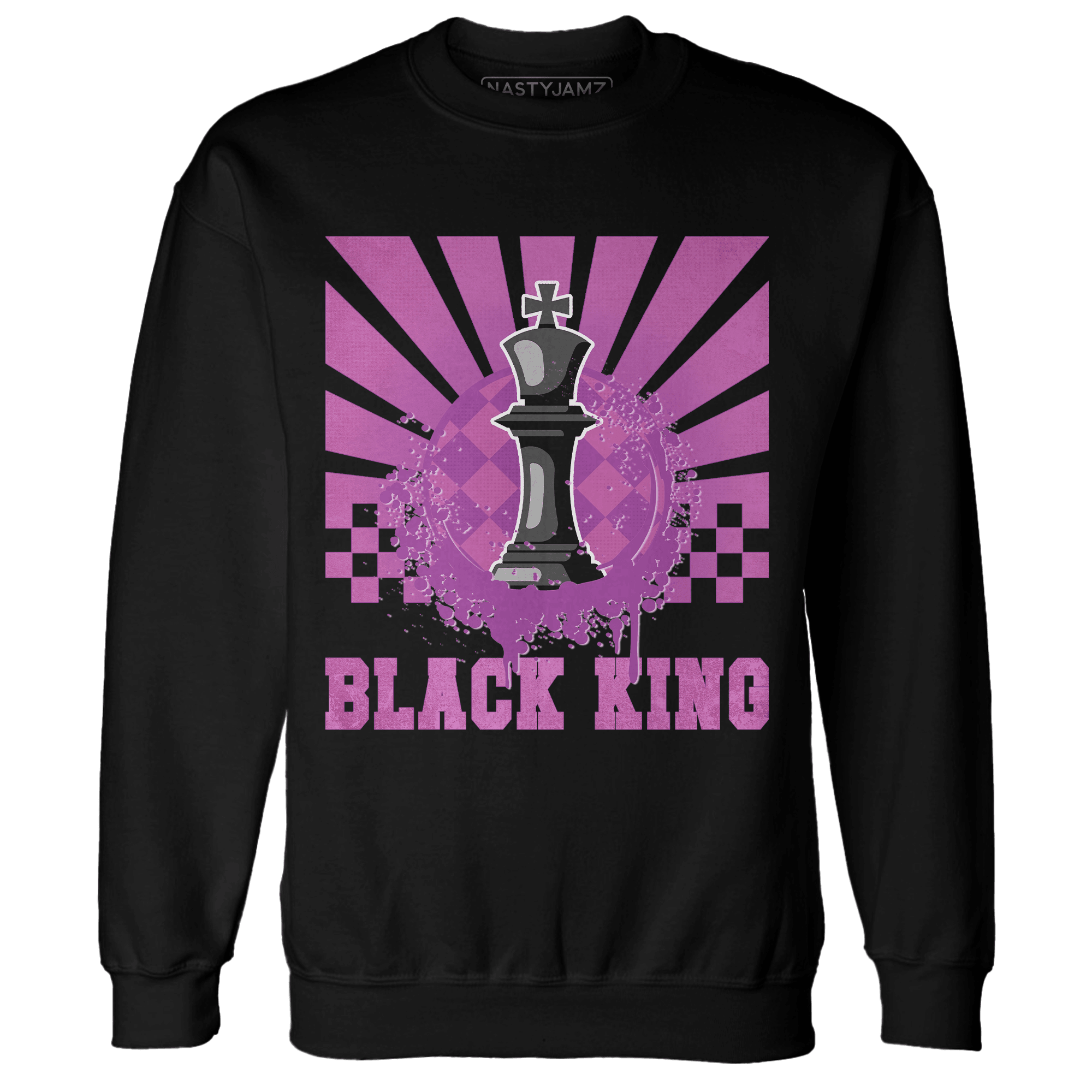 GS Hyper Violet 4s Sweatshirt Match Black King Collection - NastyJamz