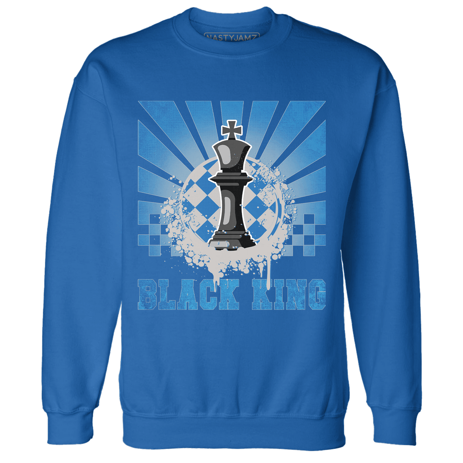 Industrial Blue 4s Sweatshirt Match Black King Collection - NastyJamz