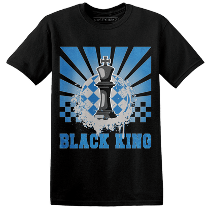 Industrial Blue 4s T Shirt Match Black King Collection - NastyJamz