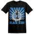 Industrial Blue 4s T Shirt Match Black King Collection - NastyJamz