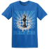Industrial Blue 4s T Shirt Match Black King Collection - NastyJamz