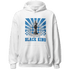 Industrial Blue 4s Hoodie Match Black King Collection - NastyJamz