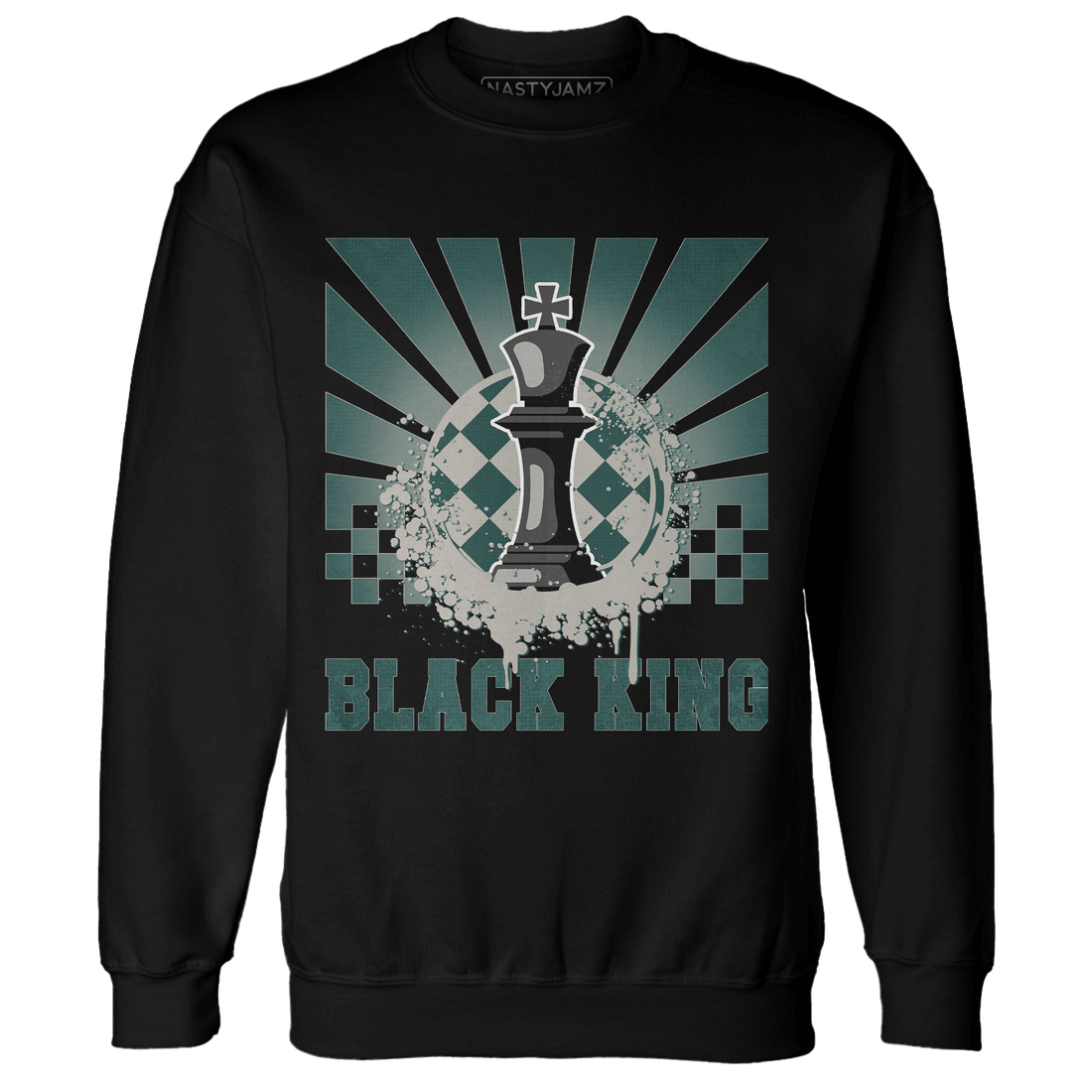 Oxidized Green 4s Sweatshirt Match Black King Collection - NastyJamz