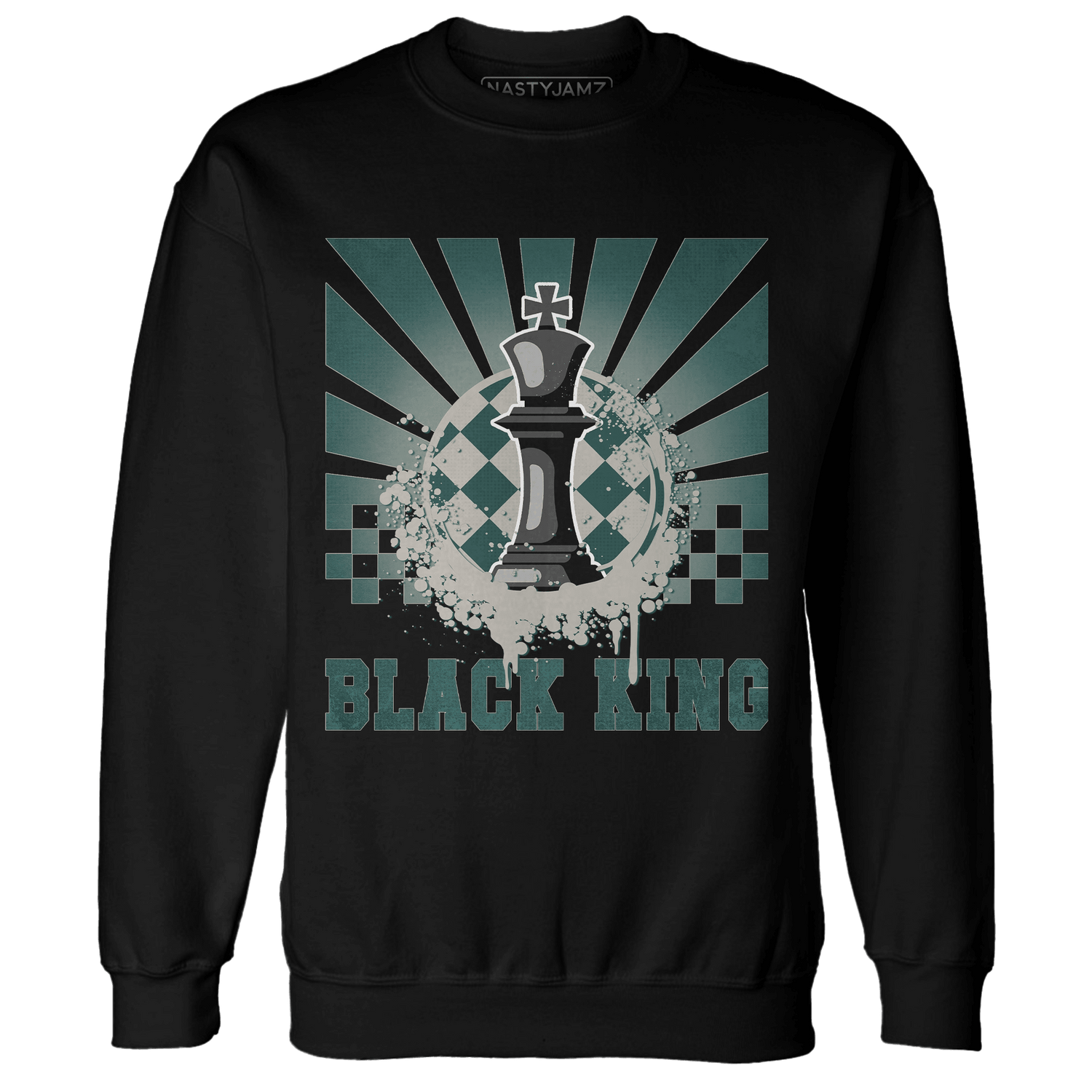 Oxidized Green 4s Sweatshirt Match Black King Collection - NastyJamz