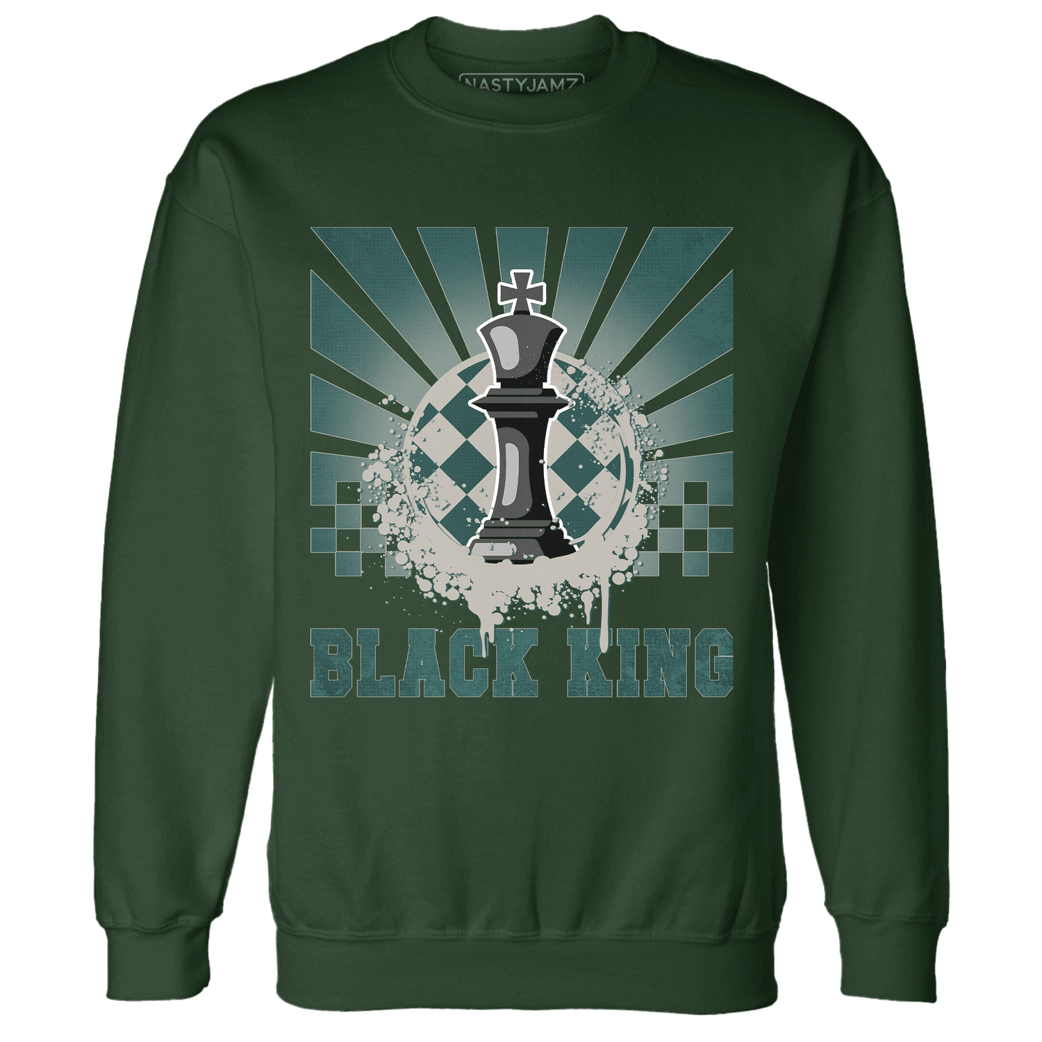 Oxidized Green 4s Sweatshirt Match Black King Collection - NastyJamz