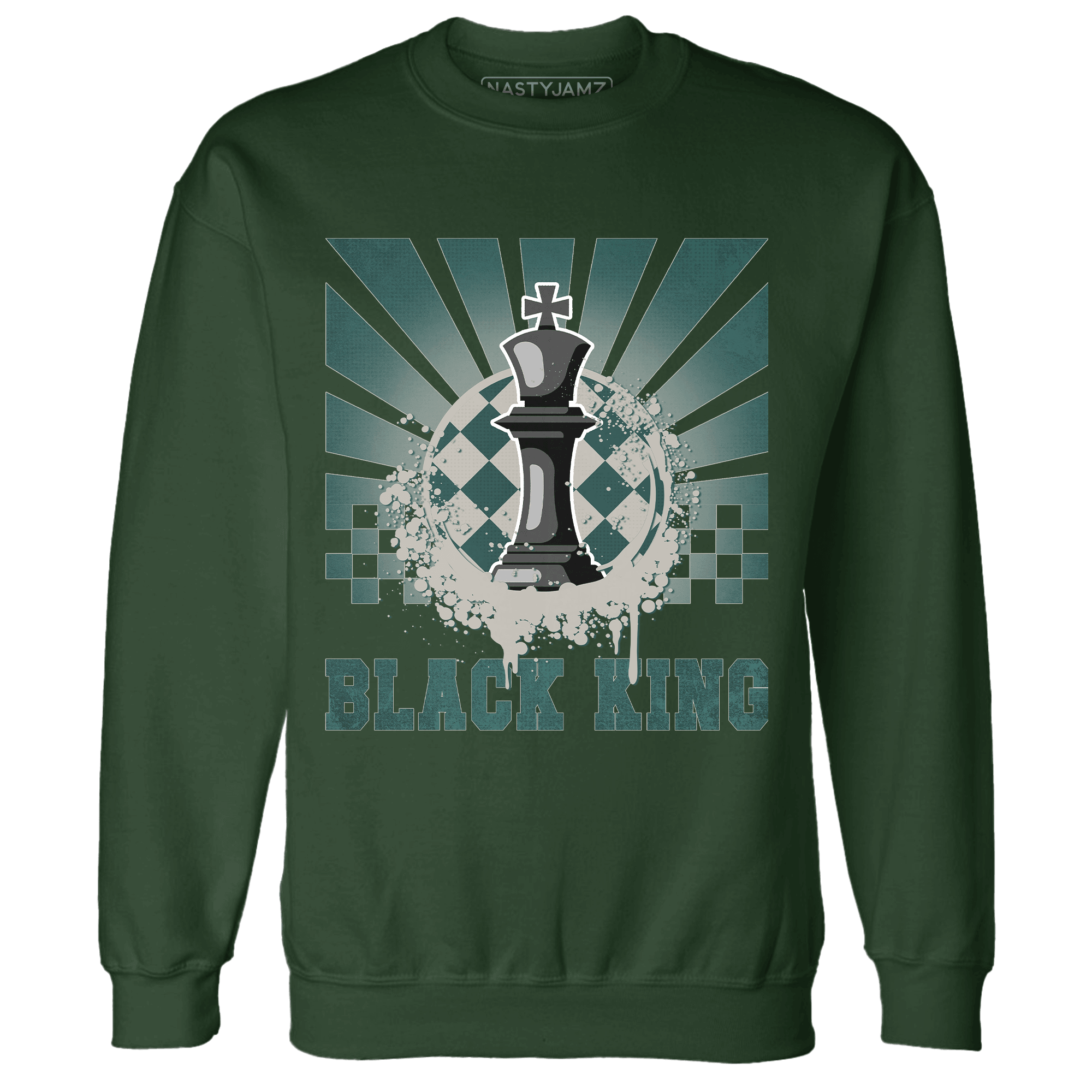 Oxidized Green 4s Sweatshirt Match Black King Collection - NastyJamz