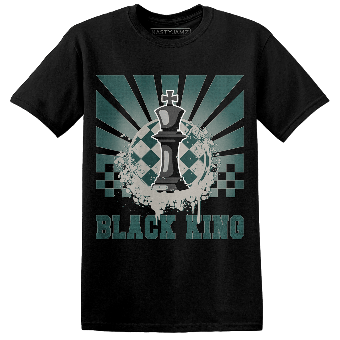 Oxidized Green 4s T Shirt Match Black King Collection - NastyJamz