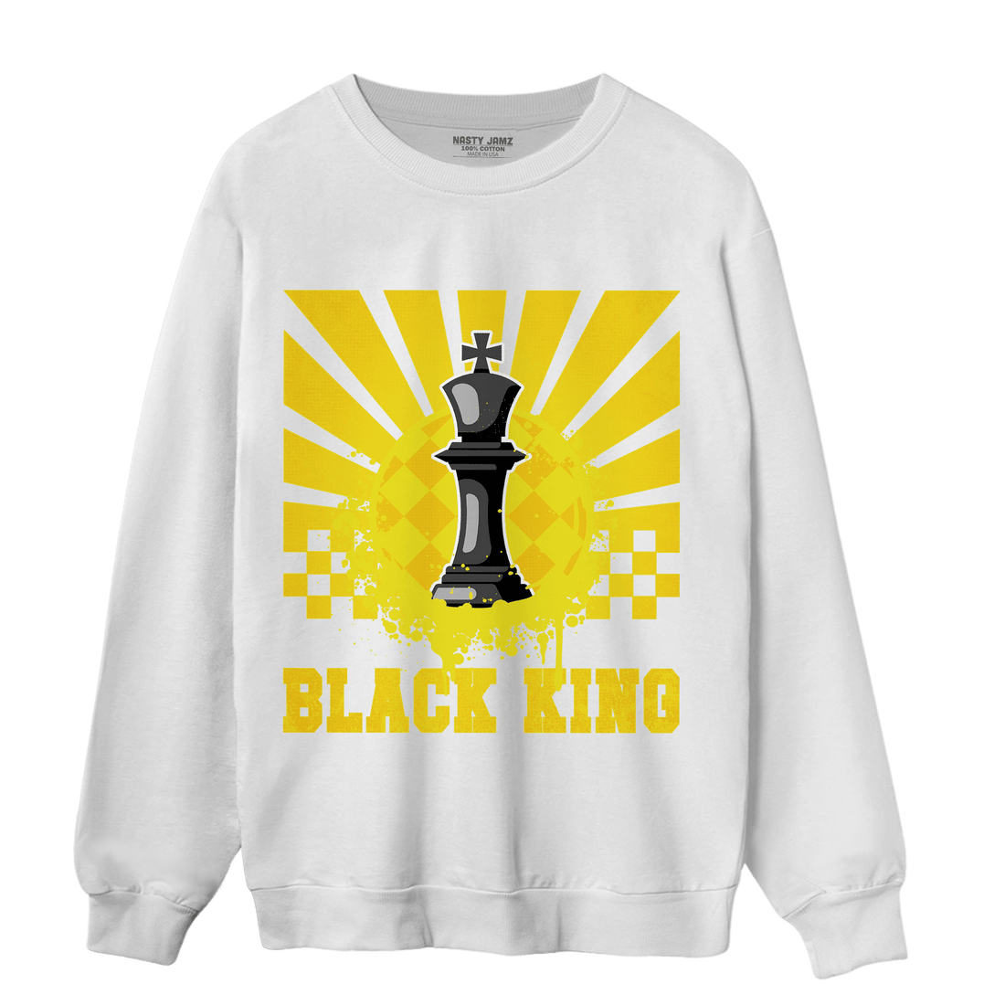 Vivid Sulfur 4s Sweatshirt Match Black King Collection - NastyJamz