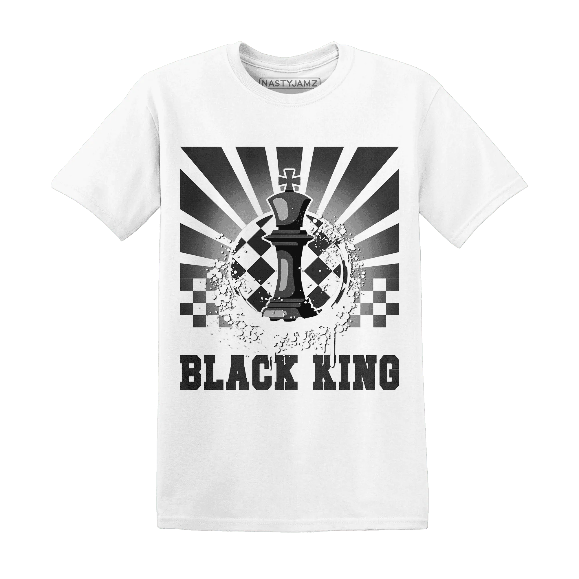 White-Thunder-4s-T-Shirt-Match-Black-King-Collection