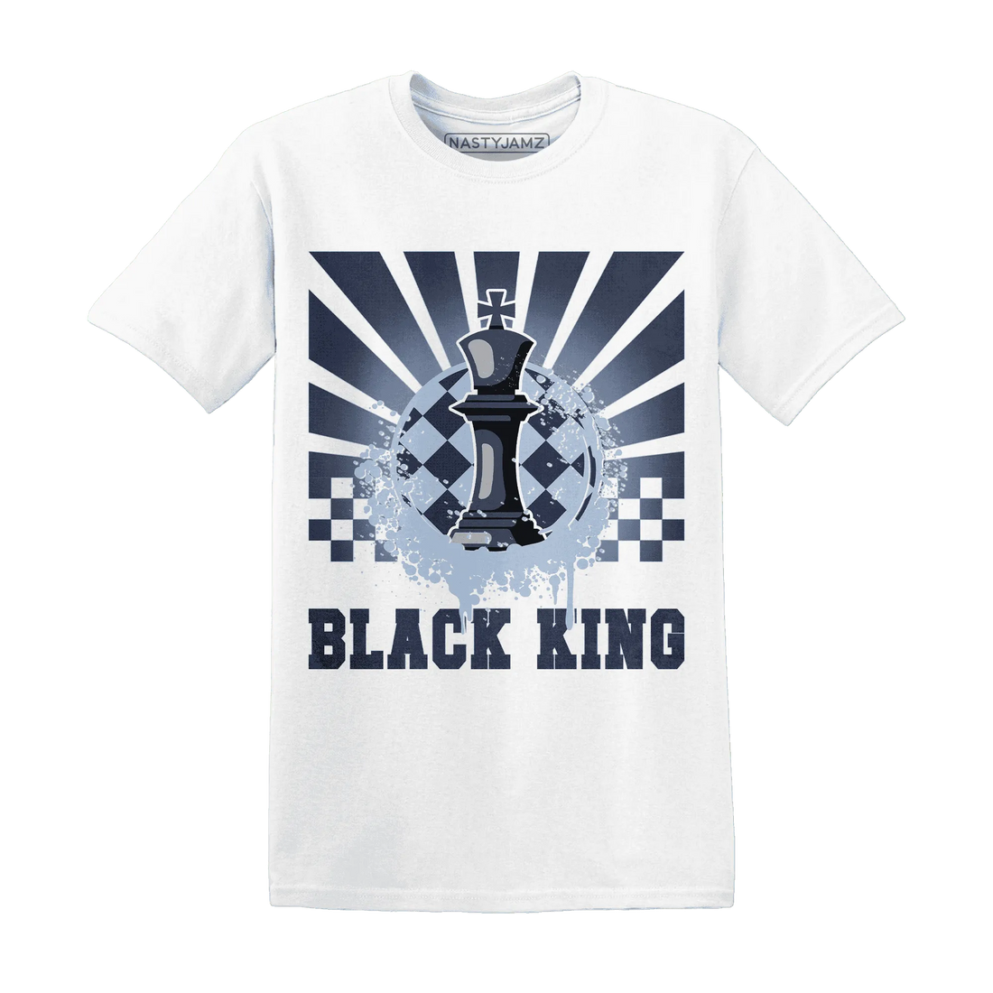 White-Navy-6s-T-Shirt-Match-Black-King-Collection