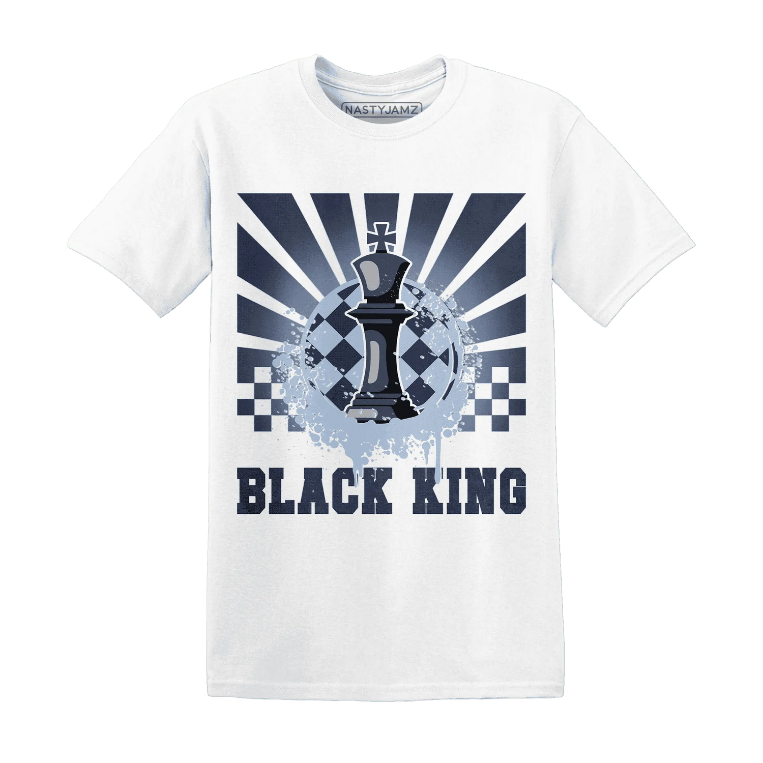 White-Navy-6s-T-Shirt-Match-Black-King-Collection