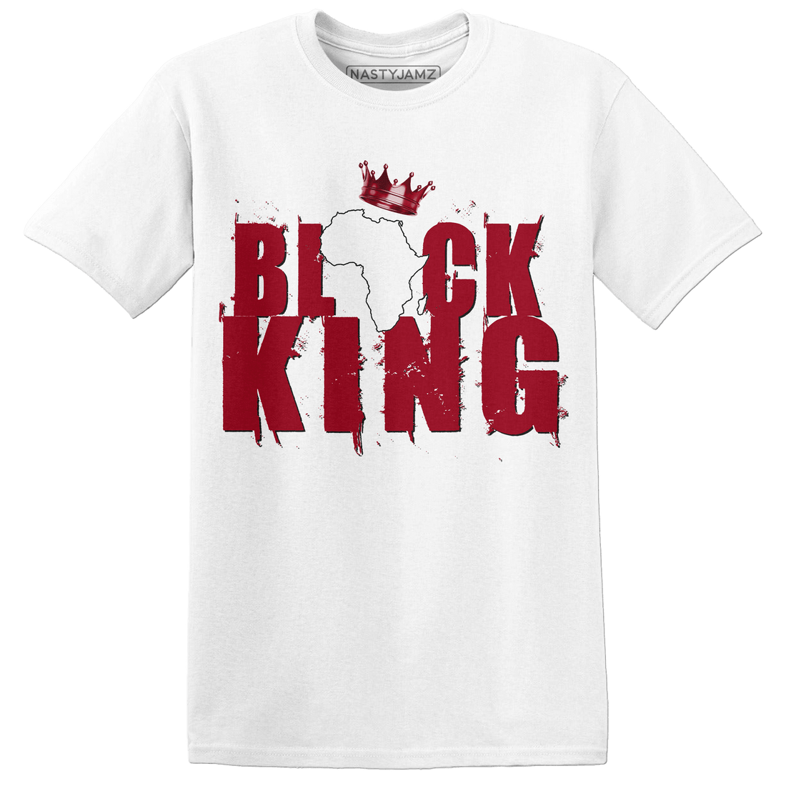 Retro Red Taxi 12s T Shirt Match Black King Crown - NastyJamz