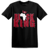 Retro Red Taxi 12s T Shirt Match Black King Crown - NastyJamz