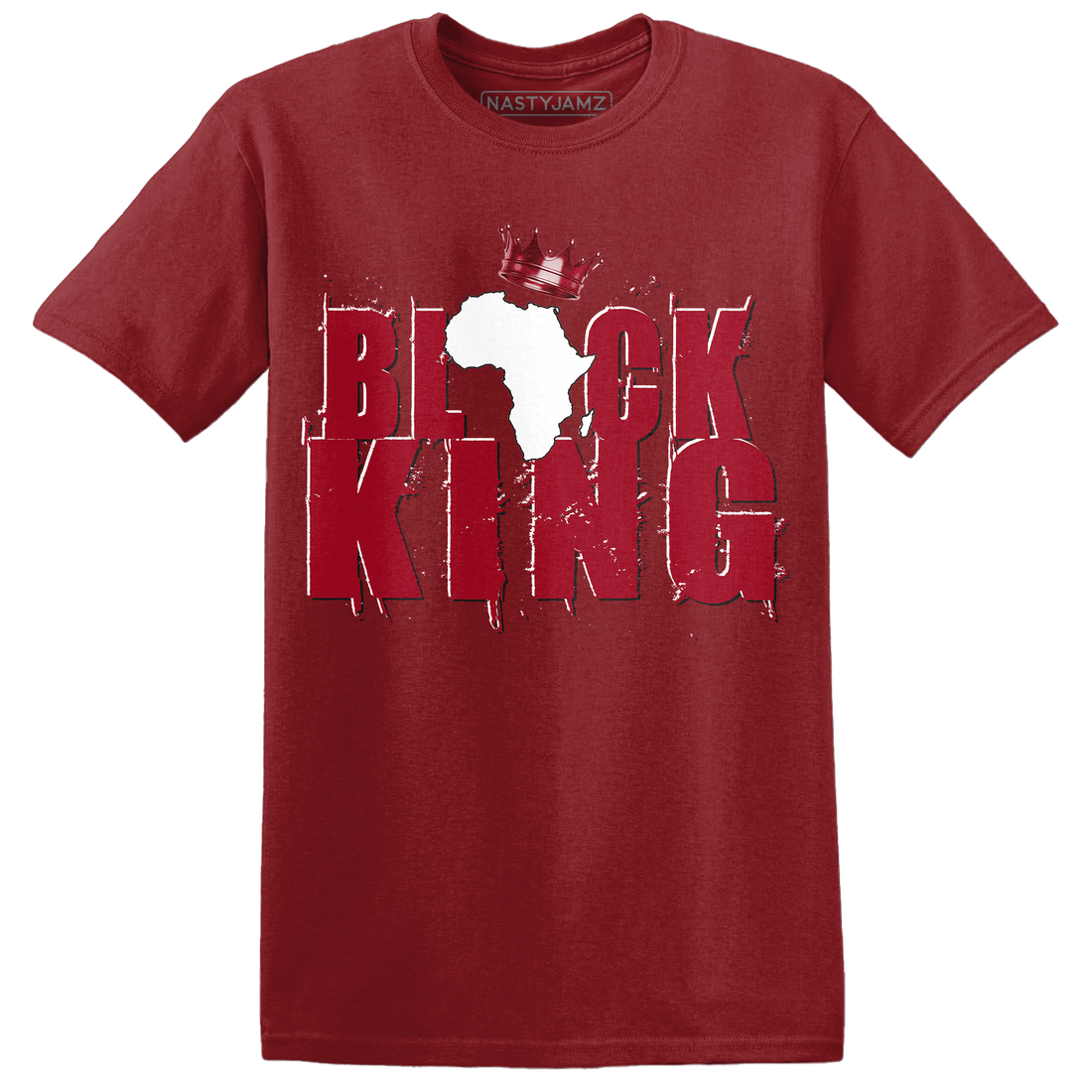 Retro Red Taxi 12s T Shirt Match Black King Crown - NastyJamz