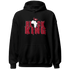 Retro Red Taxi 12s Hoodie Match Black King Crown - NastyJamz