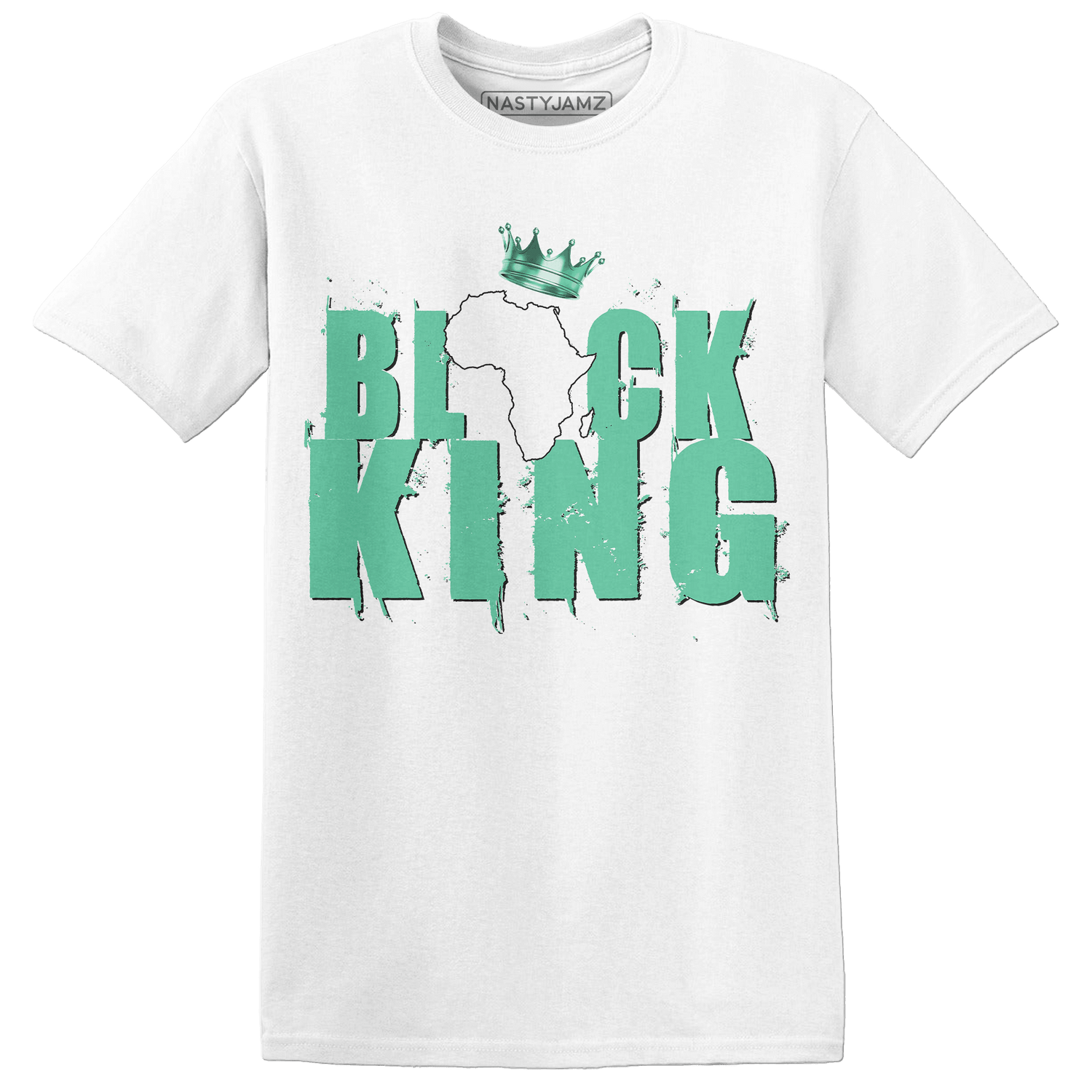 High OG Green Glow 1s T Shirt Match Black King Crown - NastyJamz