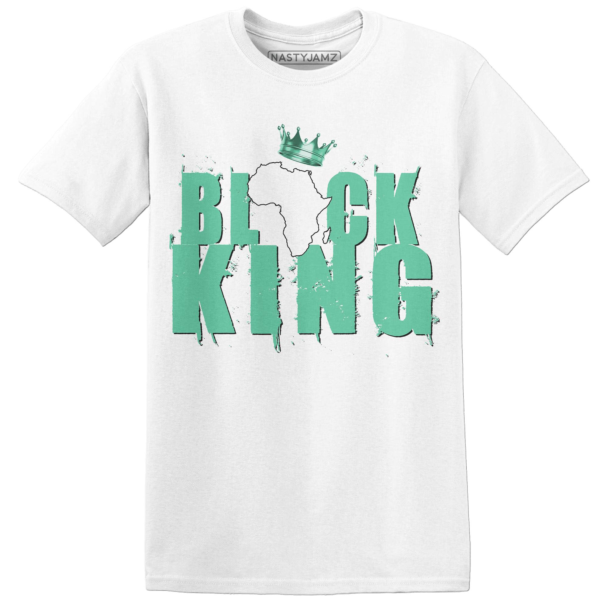 High OG Green Glow 1s T Shirt Match Black King Crown - NastyJamz