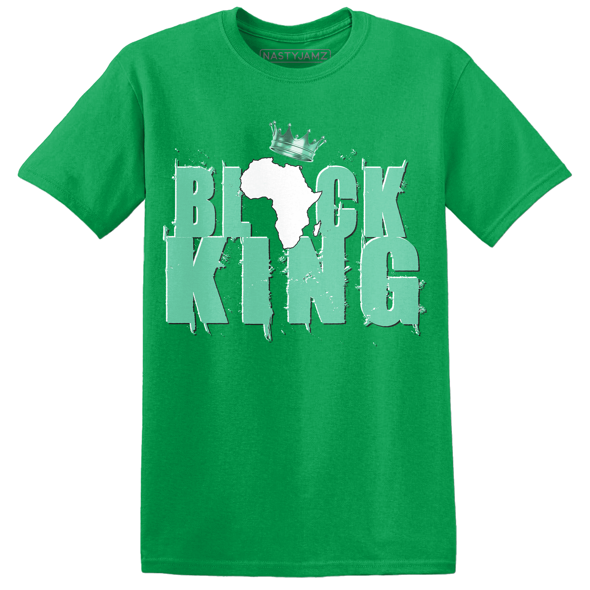 High OG Green Glow 1s T Shirt Match Black King Crown - NastyJamz