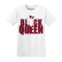 High White Team Red 1s T Shirt Match Black King Crown - NastyJamz
