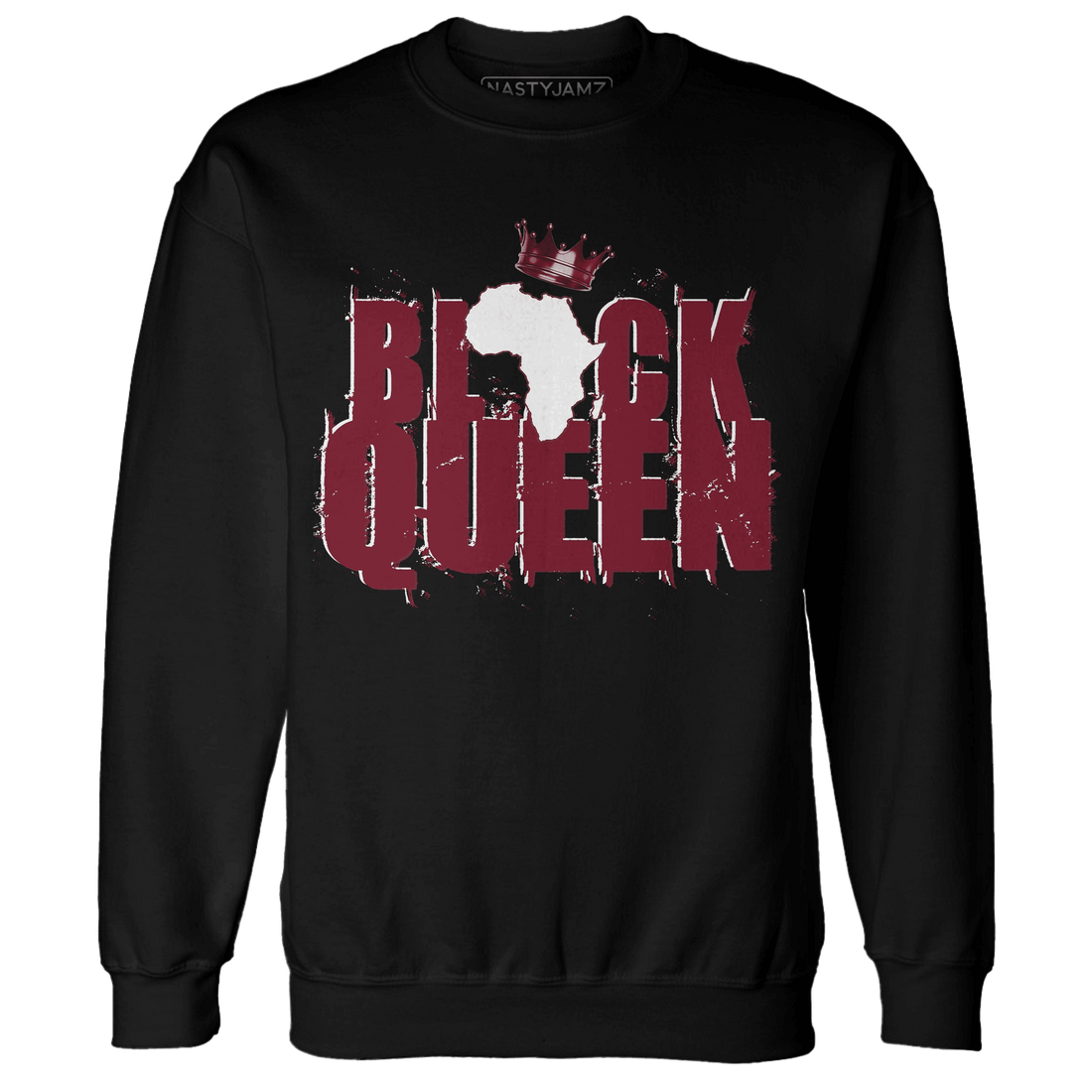 High White Team Red 1s Sweatshirt Match Black King Crown - NastyJamz