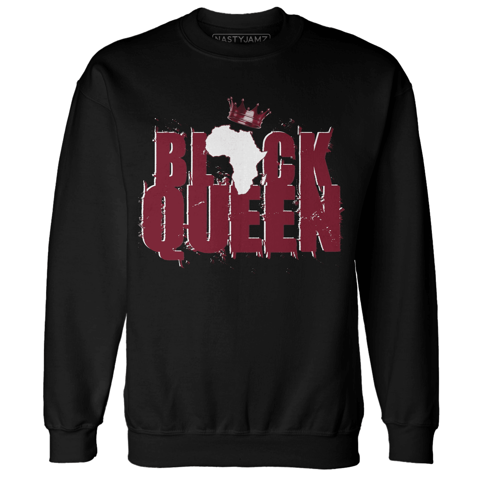 High White Team Red 1s Sweatshirt Match Black King Crown - NastyJamz