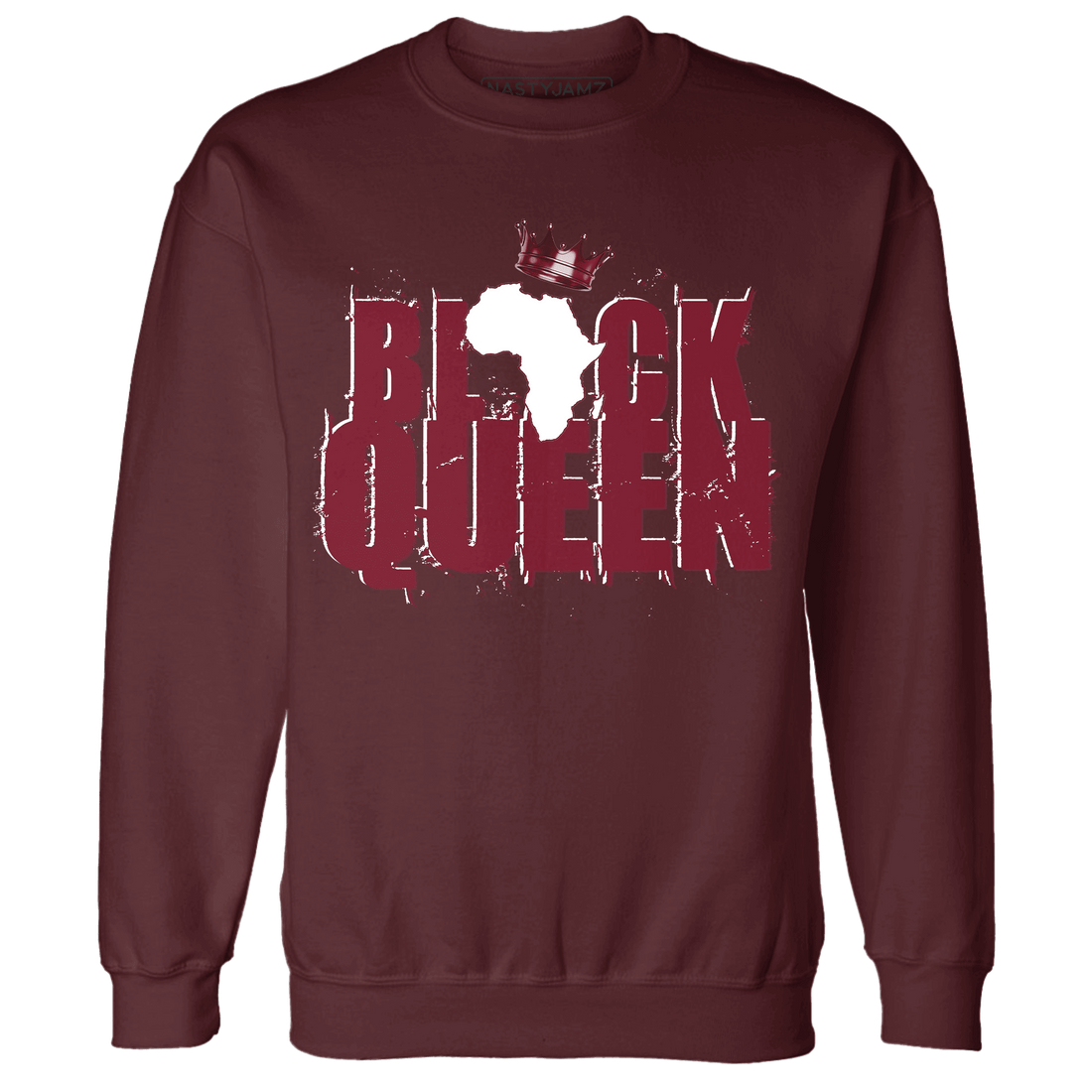 High White Team Red 1s Sweatshirt Match Black King Crown - NastyJamz