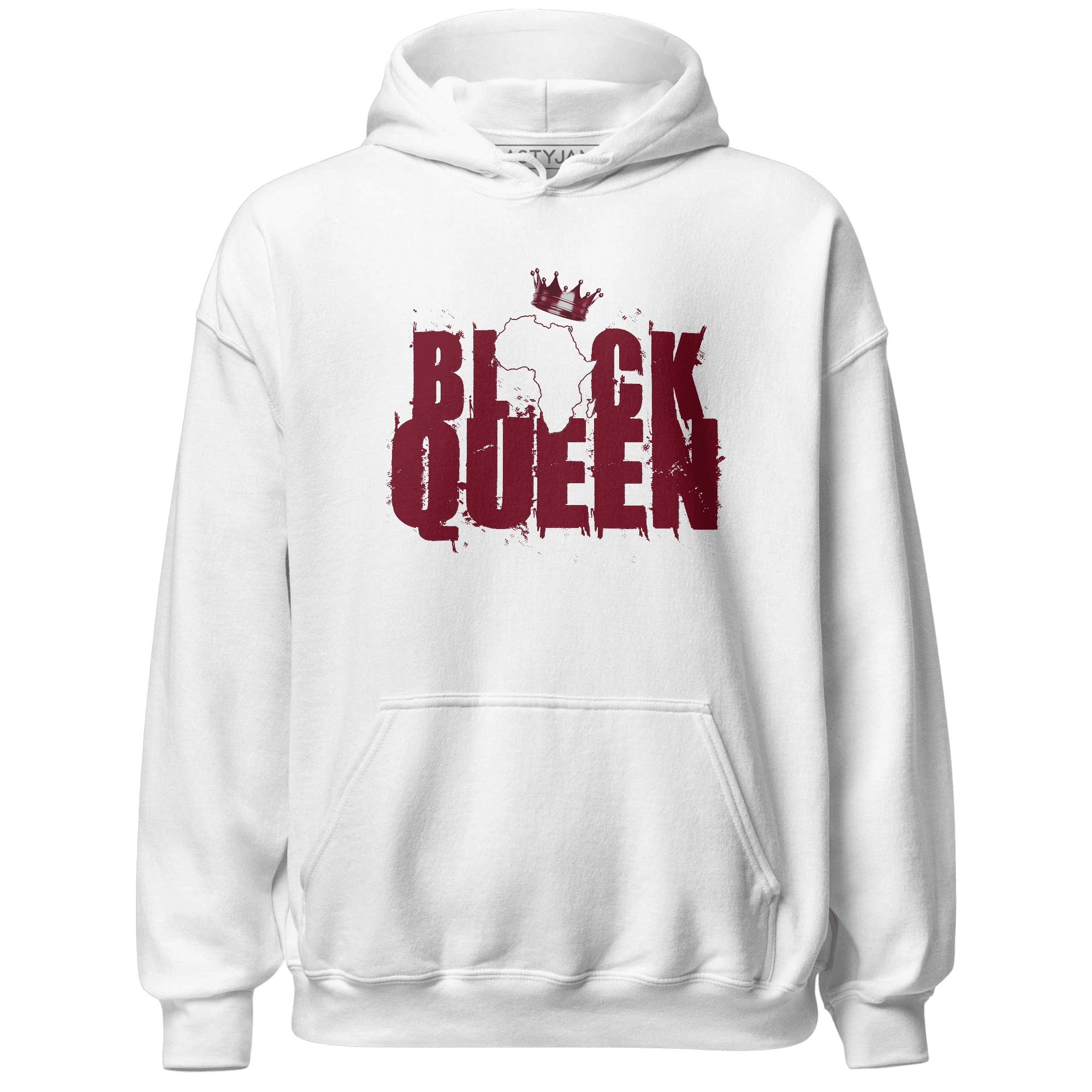 High White Team Red 1s Hoodie Match Black King Crown - NastyJamz