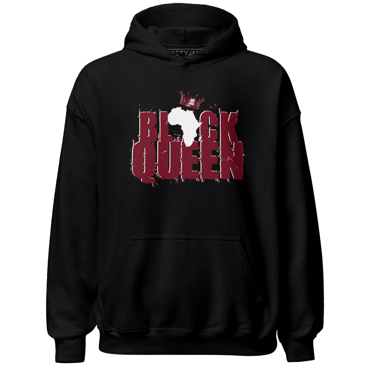 High White Team Red 1s Hoodie Match Black King Crown - NastyJamz