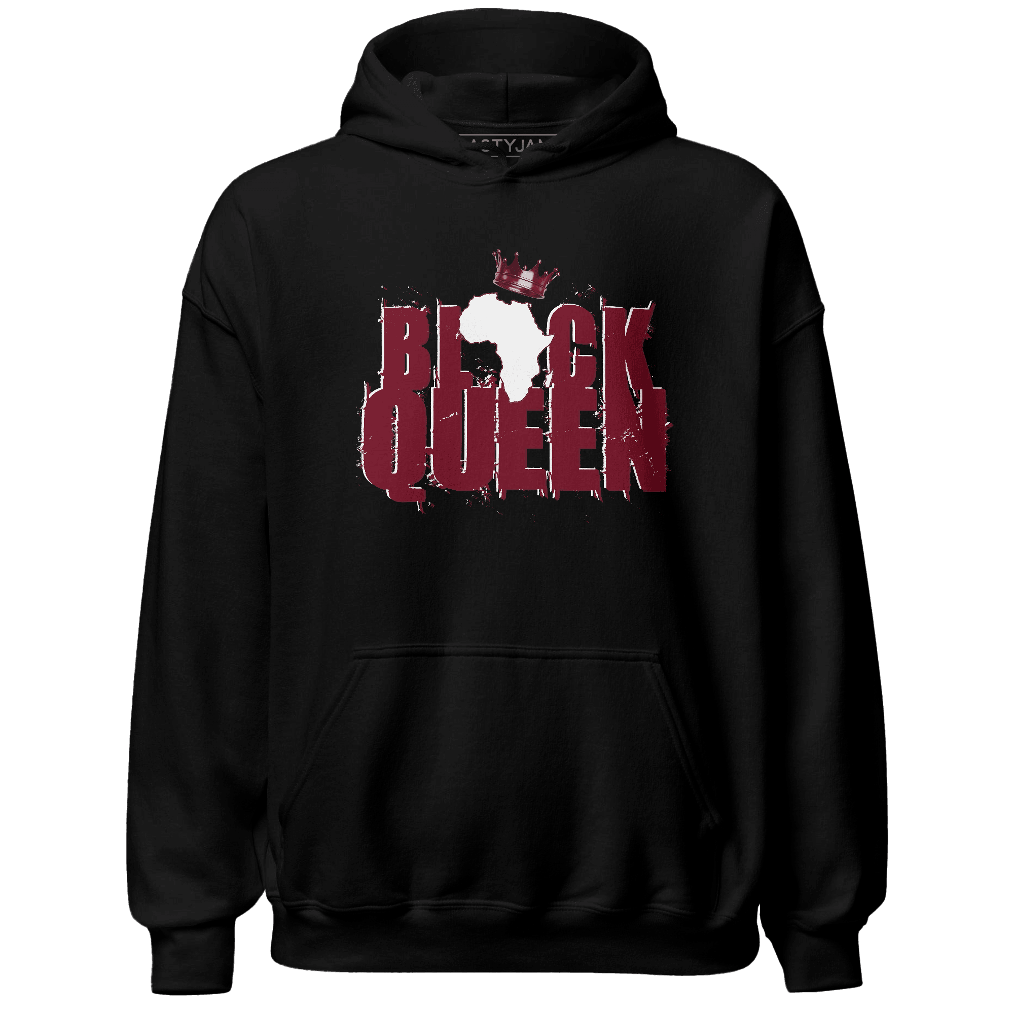 High White Team Red 1s Hoodie Match Black King Crown - NastyJamz