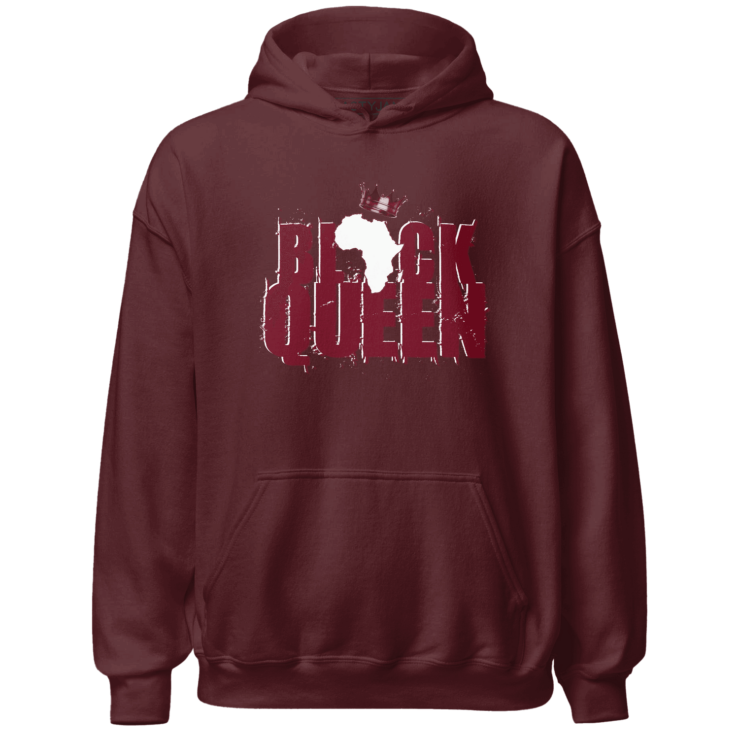 High White Team Red 1s Hoodie Match Black King Crown - NastyJamz