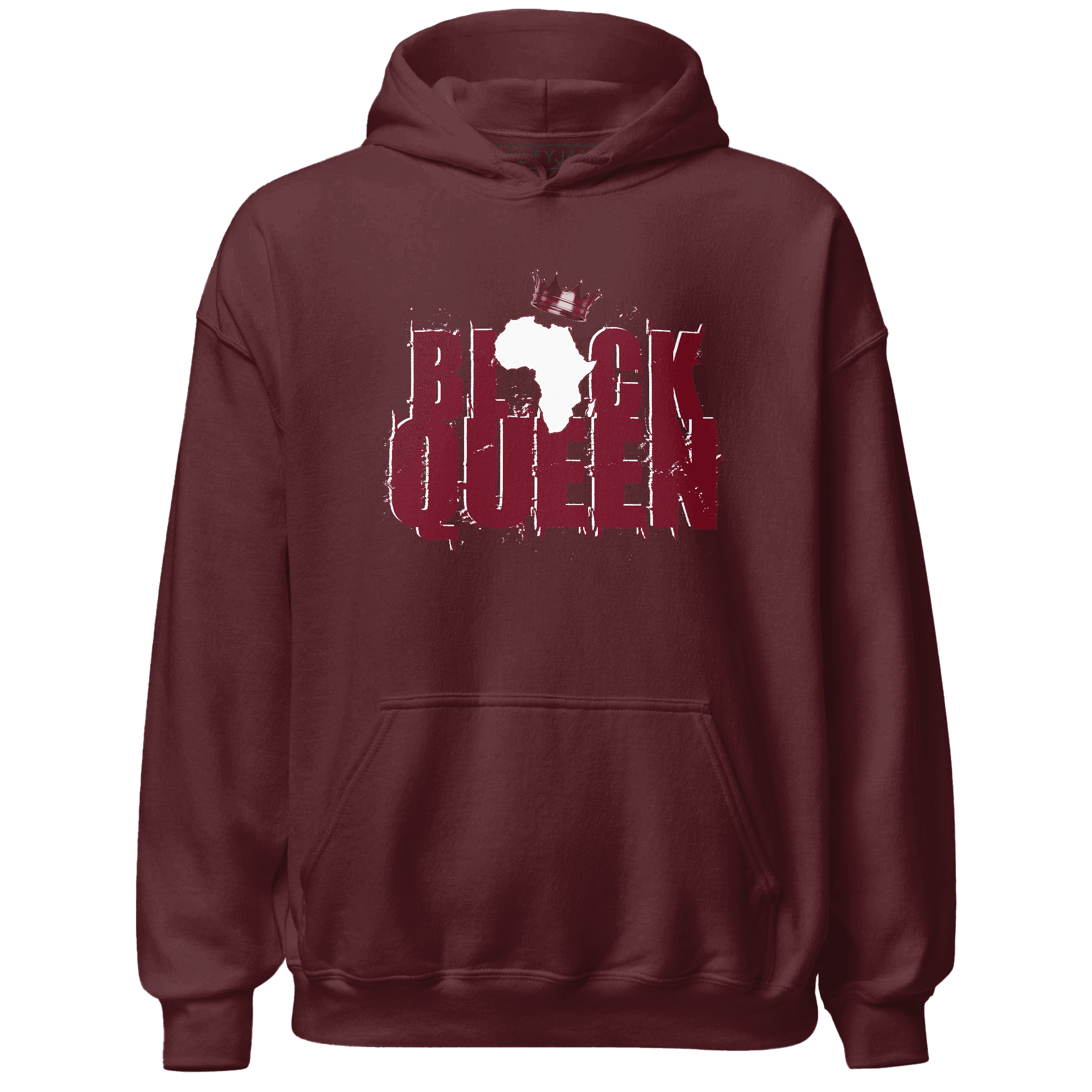 High White Team Red 1s Hoodie Match Black King Crown - NastyJamz
