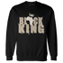 Latte 1s Sweatshirt Match Black King Crown - NastyJamz