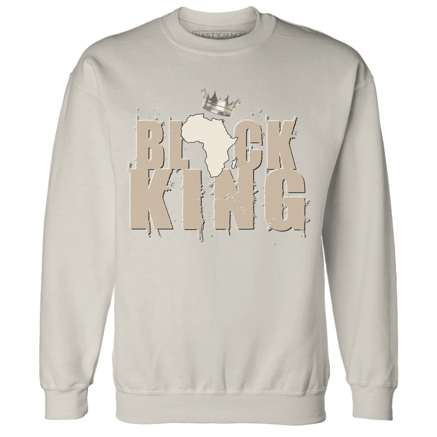 Latte 1s Sweatshirt Match Black King Crown - NastyJamz