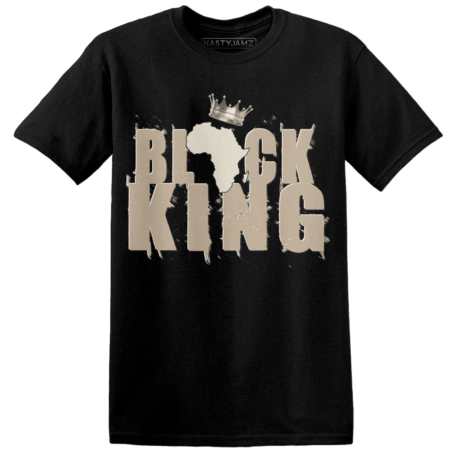 Latte 1s T Shirt Match Black King Crown - NastyJamz